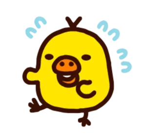 🐤 c911b2dc 鶏, 漫画, かわいい, 動物, 黄色 telegram sticker