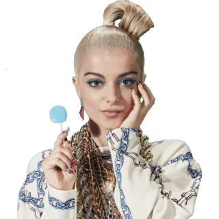 🍭 d4ba8b18 Bebe Rexha Bebe Rexha, 歌手, 流行明星, 棒棒糖, 名人, 金发 telegram sticker