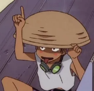 😋 01f23618 アニメ, 漫画, ゴーグル, 舌, 帽子 telegram sticker