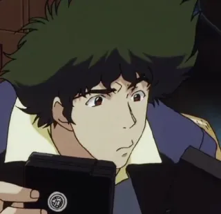 🤔 5ff6fa8c Spike Spiegel Cowboy Bebop アニメ, 宇宙, 賞金稼ぎ, キャラクター, スパイク・スピーゲル telegram sticker