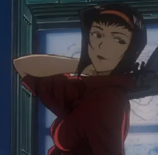 😏 bef86070 Faye Valentine Cowboy Bebop アニメ, フェイ・ヴァレンタイン, カウボーイビバップ, 女性, キャラクター telegram sticker