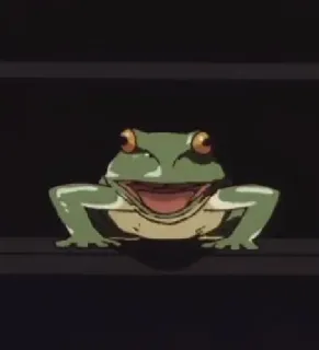 🥴 d26631f9 カエル, 動物, 両生類, 緑 telegram sticker