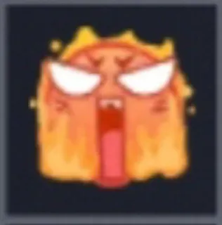 🥵 0e24cc18 boos, emoji, vlammend, monster telegram sticker