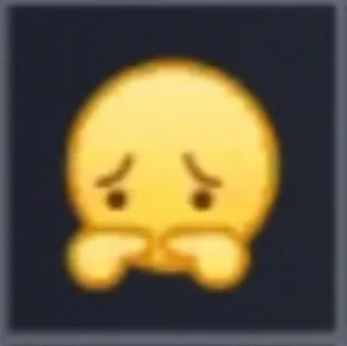 😶 71129dfe verdrietig, emoticon, schattig, emoji, emotioneel telegram sticker