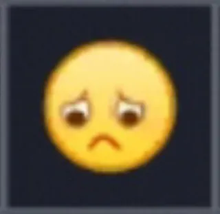 🙁 73163cf6 emoji, verdrietig, gezicht, geel telegram sticker