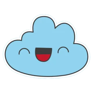 😄 c4815901 mây, dễ thương, nhãn dán, hoạt hình, bầu trời, thời tiết telegram sticker