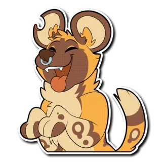 😝 c7b40a61 หมา, การ์ตูน, สัตว์, น่ารัก, มีความสุข, ยิ้ม telegram sticker