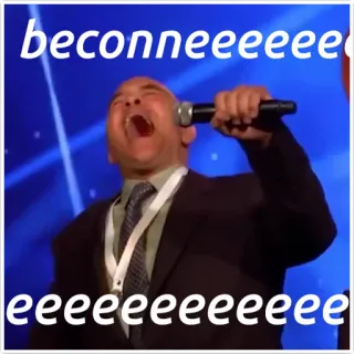 😆 c1d092d8 beconneeeeeeeeeeeeeeeee мужчина, микрофон, пение, кричать telegram sticker