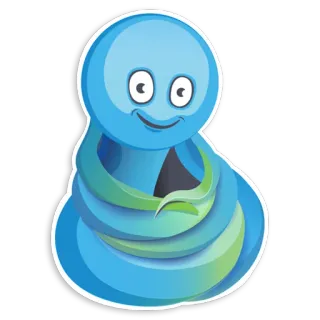 😐 ea7281c9 Cartoon, Figur, Freundlich, Blob, Blau, Süß telegram sticker