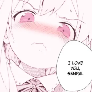 🕸 8de9784b I LOVE YOU, SENPAI. อนิเมะ, ความรัก, รุ่นพี่, เขิน, น่ารัก, มังงะ telegram sticker