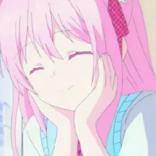 🕸 e3fcb595 อนิเมะ, ผู้หญิง, ผมสีชมพู, น่ารัก, การ์ตูน telegram sticker