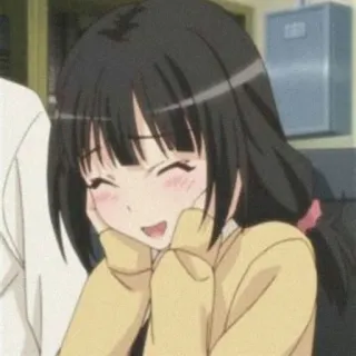 🕸 e68d49ad อนิเมะ, ผู้หญิง, น่ารัก, ยิ้ม, มีความสุข, คาวาอิ telegram sticker