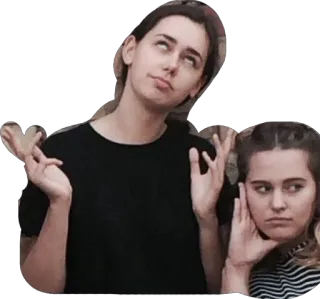 🤓 96ff96bc people, indifferent, shrug, expressions, girls telegram sticker