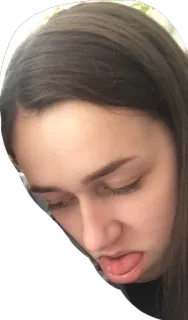 😒 e708eee0 face, woman, tongue, person, portrait telegram sticker