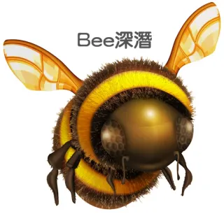 🐝 7c2593c7 Bee深潛 Biene, Insekt, Tier, Aufkleber telegram sticker