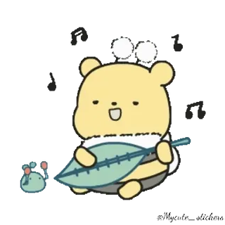 Bee Bear @Mycute_stickers telegram stickers