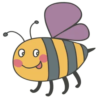 🐝 67af2135 Biene, Tier, Insekt, Cartoon, niedlich, fliegend, Honigbiene telegram sticker