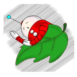 😴 1e5f3ab8 kreskówka, liść, figurka, postać telegram sticker