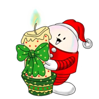 🕯 3ae2db40 boże narodzenie, świeca, kreskówka, święta, świąteczny, zima, postać telegram sticker