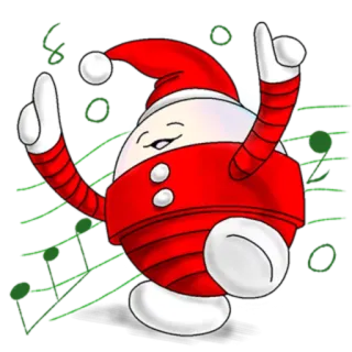 💃 9a5bbe56 boże narodzenie, święty mikołaj, kreskówka, święta, zima, świąteczny telegram sticker