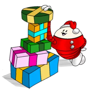 🎁 b6fd8890 boże narodzenie, prezenty, upominki, święta, świętowanie, świąteczny, kreskówka, bałwan telegram sticker
