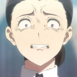 💜 0d60c1e9 Isabella The Promised Neverland anime, Isabella, The Promised Neverland, spaventato/a, preoccupato/a telegram sticker