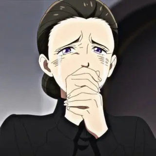 💜 d4b3736b anime, piangere, triste, donna, emozionale, lacrime, cartone animato telegram sticker