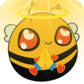 🙏 18a02d76 ape, pregare, emoji, carino, cartone animato telegram sticker