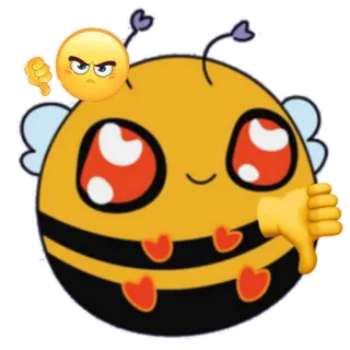 👎 8bc70fc7 ape, emoji, pollice verso, arrabbiato, non mi piace, cartone animato telegram sticker