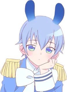 😒 2dd3148a Anime, Personaggio, Carino, Kawaii, Coniglio, Orecchie, Uniforme, Fiocco whatsapp sticker