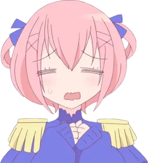 😥 83c8ed5f Anime, Carina, Ragazza, Capelli rosa, Triste, Lacrimoso/a whatsapp sticker