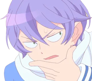 🤔 c4e13d4e anime, character, thinking, expression, cute, manga telegram sticker