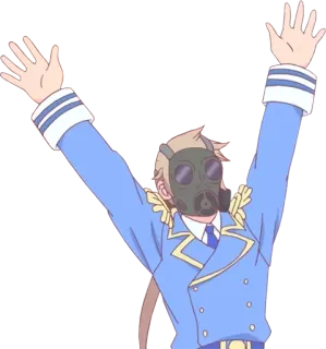 🙌 1967900a masker gas, anime, kartun, karakter, orang telegram sticker