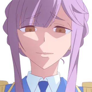 😈 99f8d52a Anime, Karakter, Gadis, Rambut ungu, Seragam telegram sticker