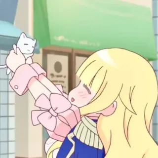 ☁️ ac26141e 漫画, アニメ, 女の子, 猫, かわいい, 可愛い telegram sticker