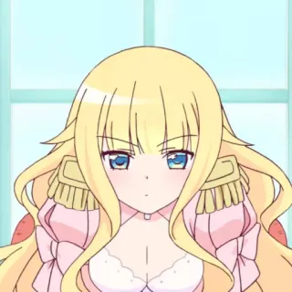 ☁️ cc253a54 アニメ, 金髪, 漫画, 女の子, かわいい, kawaii telegram sticker