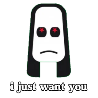 🎤 d78b6a9f i just want you жуткий, грустный, хочу telegram sticker