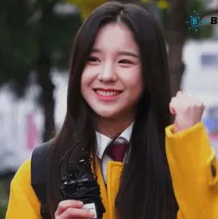 🌻 977238da chica, sonrisa, retrato, mujer, alegre, feliz whatsapp sticker