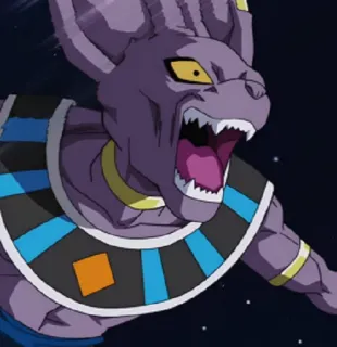 😾 42523157 Beerus Dragon Ball Super 애니메이션, 캐릭터, 비루스, 드래곤볼, 파괴신 telegram sticker