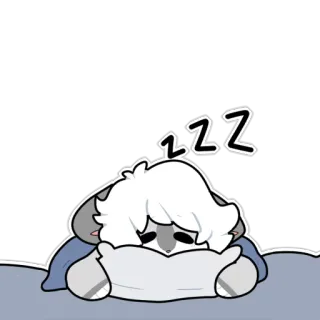 💤 4d219337 ZZZ 잠, 자는, 만화, 베개, zzz, 귀여운 telegram sticker