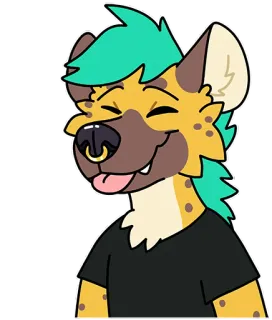 😛 d020e8f0 Hiena, Furry, Animal, Desenho animado, Personagem, Ilustração whatsapp sticker