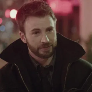 🦇 32e098b7 Chris Evans aktor, celebryta, mężczyzna, portret, broda telegram sticker