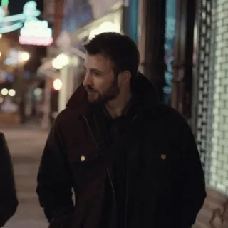 🦇 d8485fa8 mężczyzna, broda, kurtka, noc, światła, ulica telegram sticker