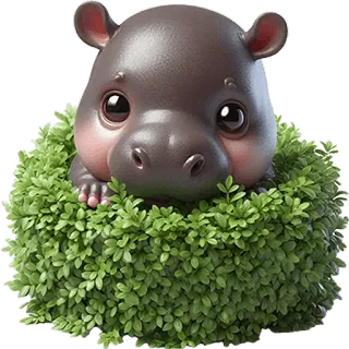 Бегемотик 2 @Nyasticks telegram stickers