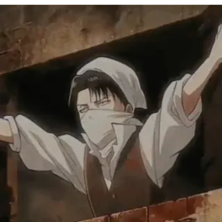 😷 65a9bec5 Levi Ackerman Attack on Titan Anime, Levi, Attack on Titan, Charakter, Reinigung telegram sticker