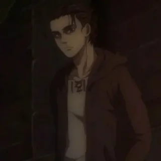 😕 db3d250d Eren Yeager Attack on Titan Anime, Attack on Titan, Eren Jäger, Düster, Manga, Charakter telegram sticker