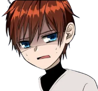 😰 e6ba6f79 อนิเมะ, เด็กผู้ชาย, เศร้า, กังวล, บาดเจ็บ telegram sticker