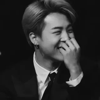 🕳 01033302 Jimin K팝, 가수, 아이돌, 한국, 남성, 미소, 귀여운 telegram sticker