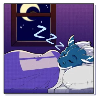 🌙 5d91c404 ZZZ 수면, 밤, 달, 침실, 꿈, ZZZ, 만화 telegram sticker