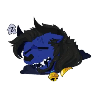 😩 204c343d Z 睡觉, 卡通, 狗, 动物, Q版, 可爱, 睡眠 telegram sticker